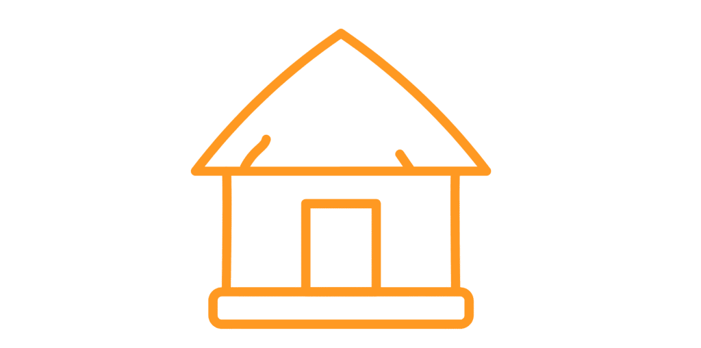 Illustration of a house suited for Drytong, a water recycling system designed to make homes water-independent
